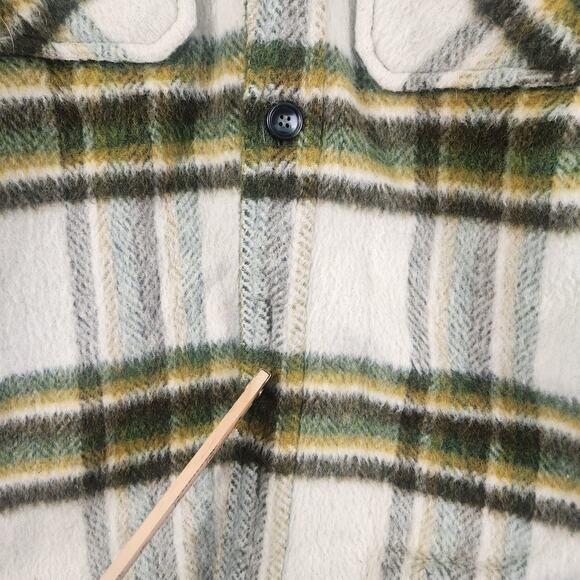Lee Wald Weatherpal Plaid Wool Shirt Jacket Men's M Fleece Lined Vintage - Picture 14 of 15